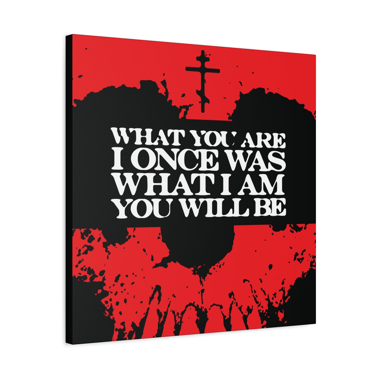 What You Are, I Once Was. What I Am, You Will Be | Memento Mori | Red Skull Remembrance of Death | Orthodox Christian Canvas Art