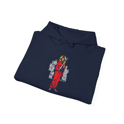 The Lord Shall Fight For You (Exodus 14:14) | Jesus Christ with Sword IconoGraphic | Orthodox Christian Hoodie