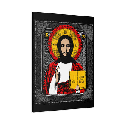 Christ Pantocrator IconoGraphic No. 1 (Alpha and Omega) | Orthodox Christian Canvas Art