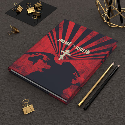 What Shall it Profit a Man | Matthew 16:26 | Soul Is Greater Than World | Red Earth White Cross | Orthodox Christian Hardcover Journal