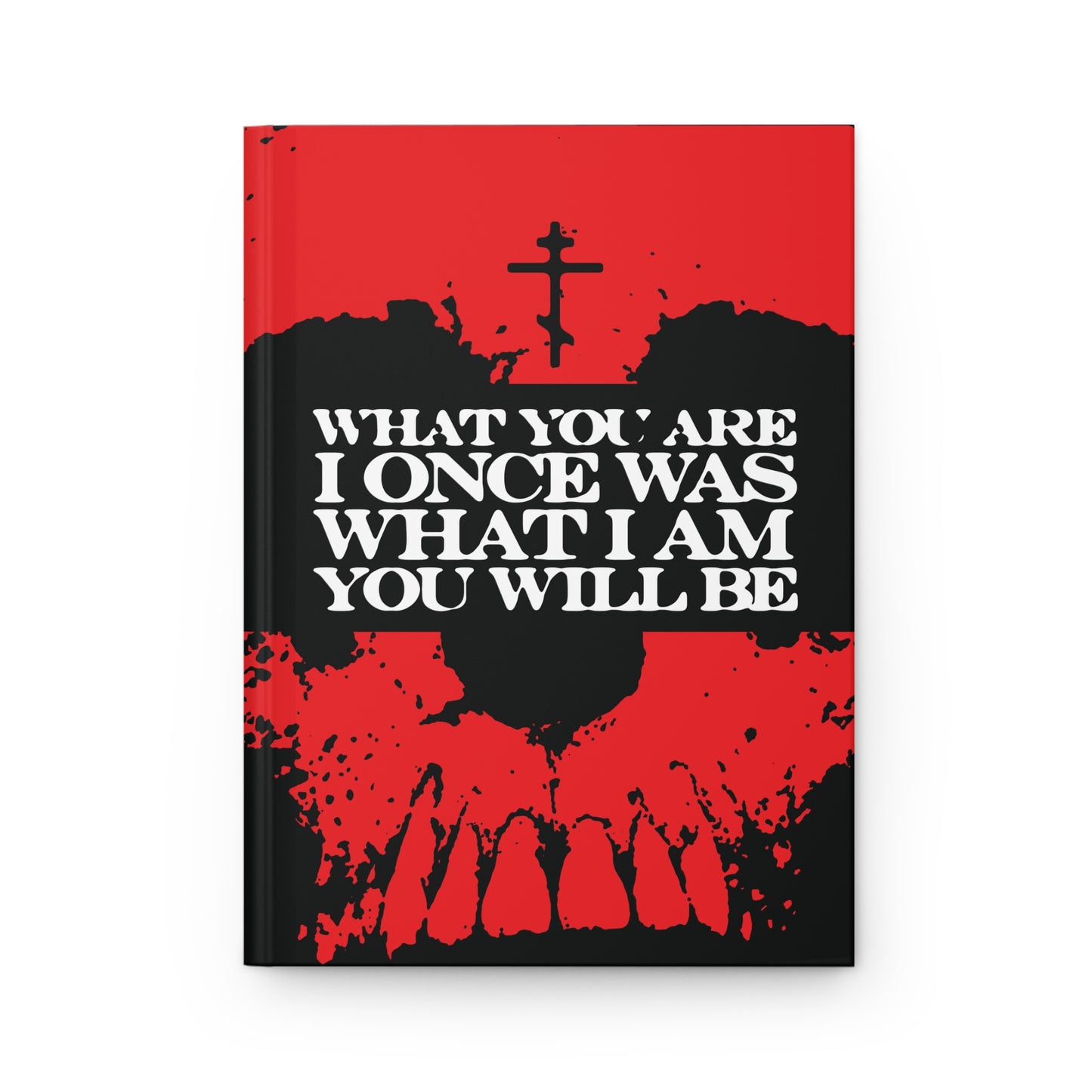 What You Are, I Once Was. What I Am, You Will Be | Memento Mori | Red Skull Remembrance of Death | Orthodox Christian Hardcover Journal