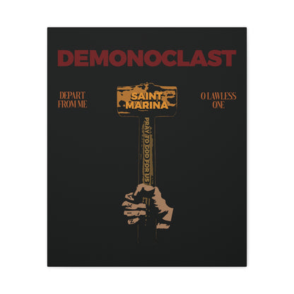 Demonoclast | St. Marina's Hammer | NIKA Fist | Christ Conquers | Demon Smasher | Unseen Warfare | Christian Martyrdom | Orthodox Canvas Art