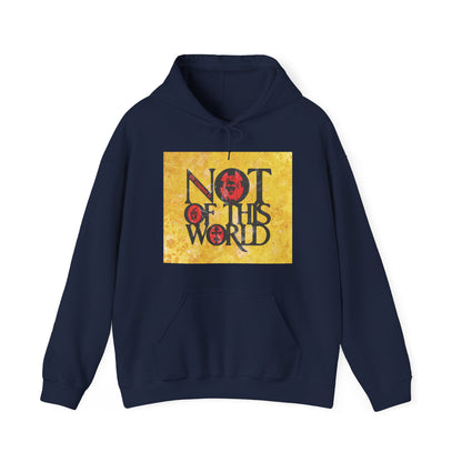My Kingdom is Not of This World (John 18:36) | Bold Red, Yellow & Black Textured Design with Icon Motifs | Orthodox Christian Hoodie