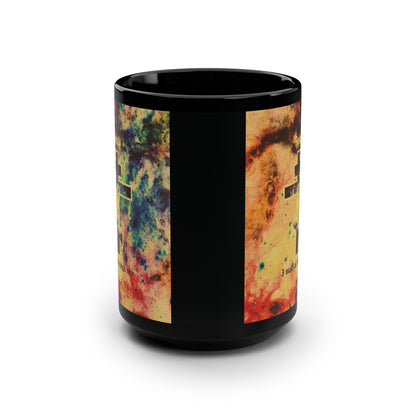 Behold, I Make All Things New (Revelation 21:5) | Cosmic Orthodox Cross On Inverted Starfield | Second Coming | Orthodox Christian 15oz Black Mug