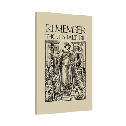 Remember You Will Die Shakespearean Design | Memento Mori | Classic Woodcut Illustration Aesthetic | Christian Wall Art
