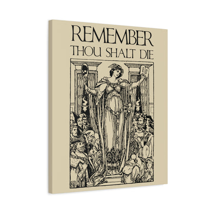 Remember You Will Die Shakespearean Design | Memento Mori | Classic Woodcut Illustration Aesthetic | Christian Wall Art