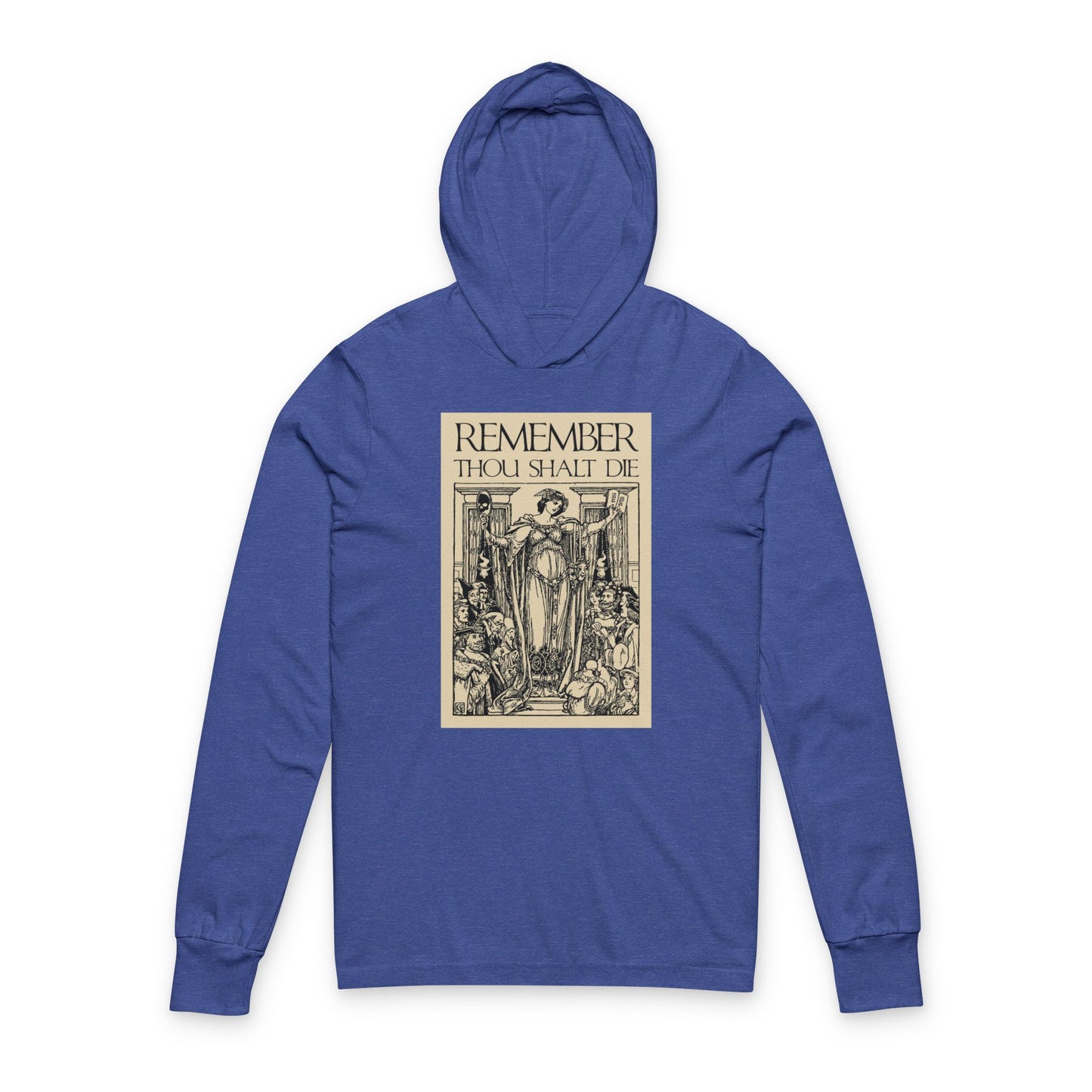 Remember You Will Die Shakespearean Design | Memento Mori | Classic Woodcut Illustration Aesthetic | Orthodox Christian Hooded Shirt