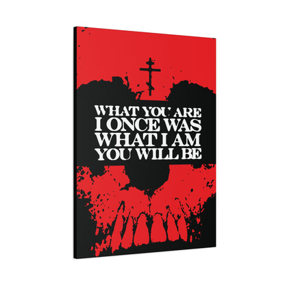 What You Are, I Once Was. What I Am, You Will Be | Memento Mori | Red Skull Remembrance of Death | Orthodox Christian Canvas Art