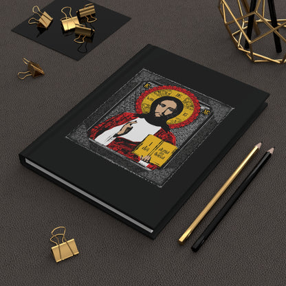 Christ Pantocrator IconoGraphic No. 1 (Alpha and Omega) | Orthodox Christian Accessory | Hardcover Journal