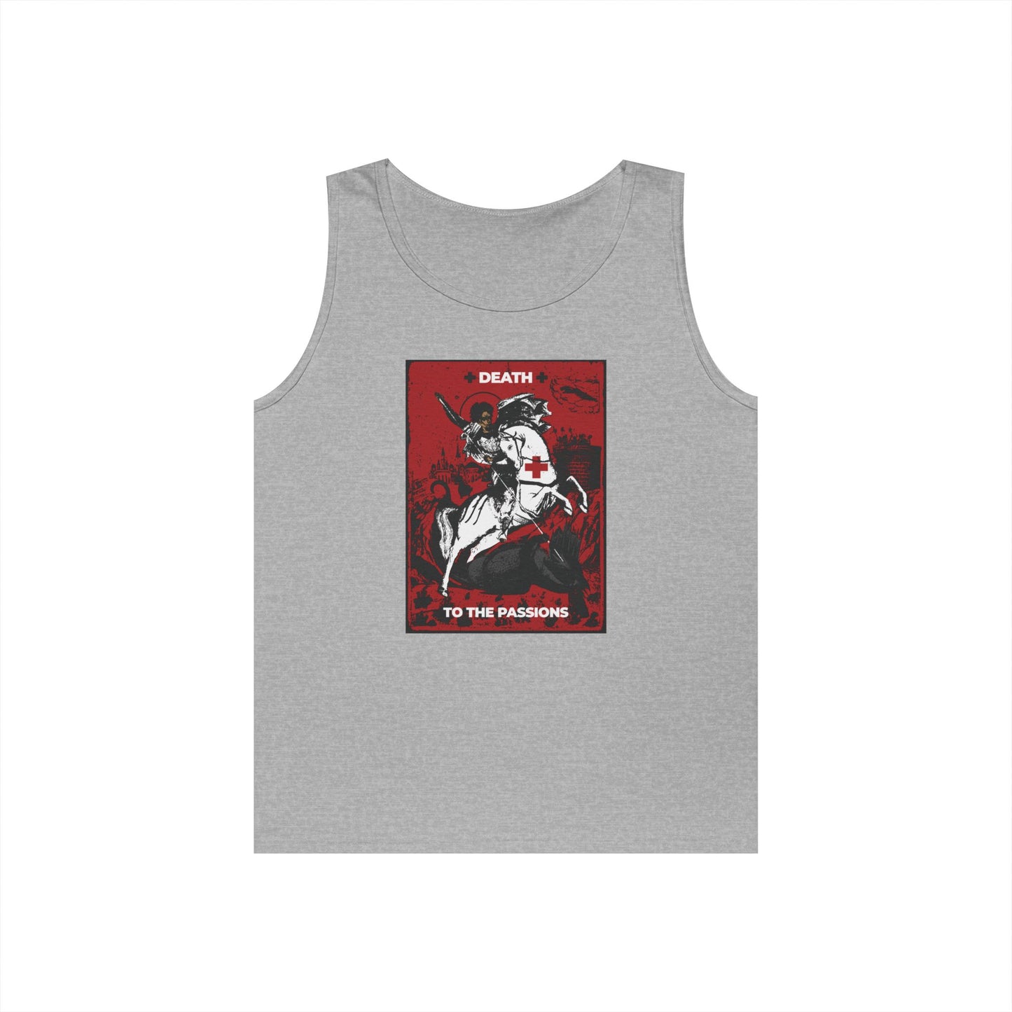 St George Slaying the Dragon | Death to the Passions | Unseen Warfare | Ascetic Orthodox Christianity | Heavyweight Cotton Unisex T-Shirt