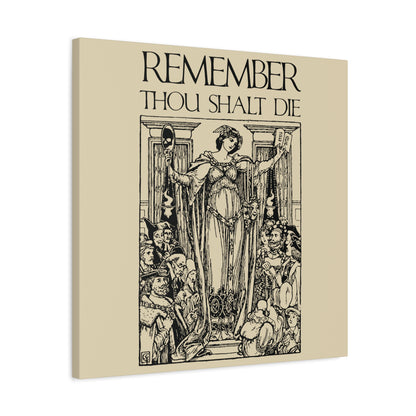 Remember You Will Die Shakespearean Design | Memento Mori | Classic Woodcut Illustration Aesthetic | Christian Wall Art