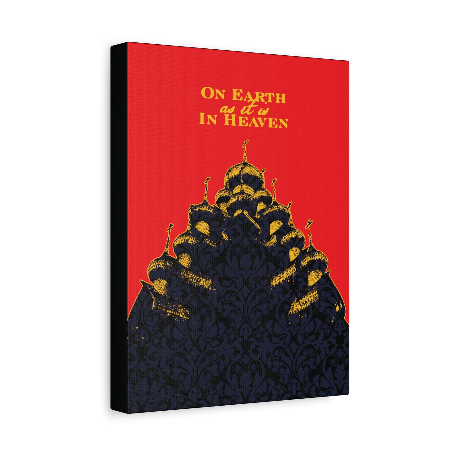The Church: On Earth As It Is In Heaven | Lord's Prayer | Ancient Russian Wooden Church Design | Orthodox Christian Canvas Art