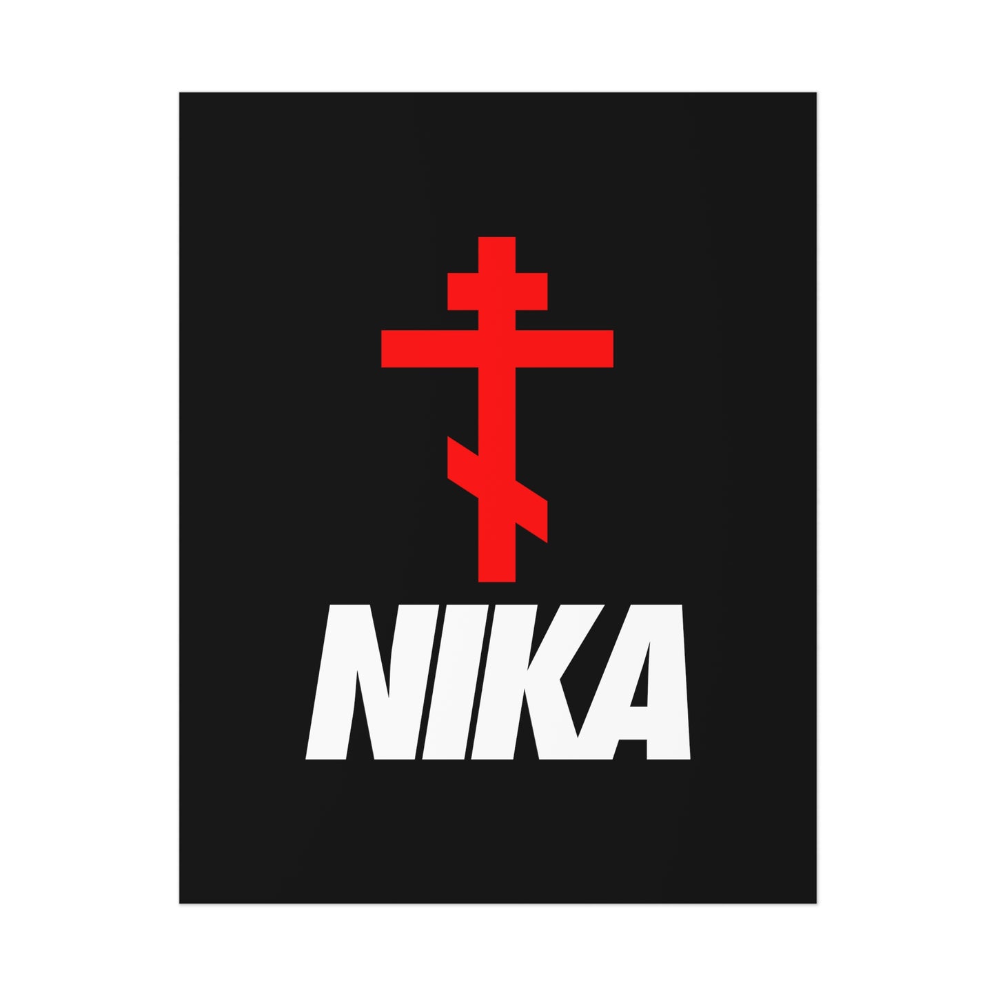 NIKA Red Cross | Orthodox Christian Art Poster