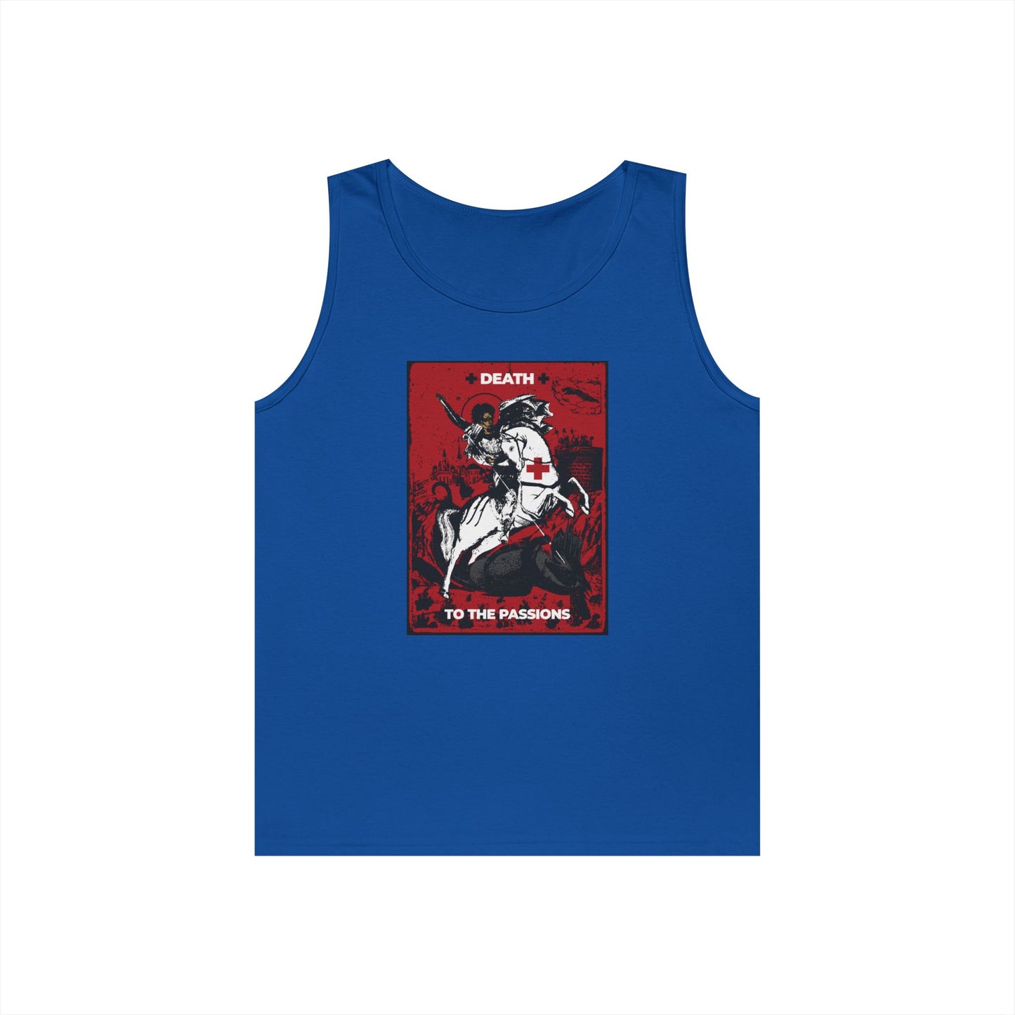 St George Slaying the Dragon | Death to the Passions | Unseen Warfare | Ascetic Orthodox Christianity | Heavyweight Cotton Unisex T-Shirt