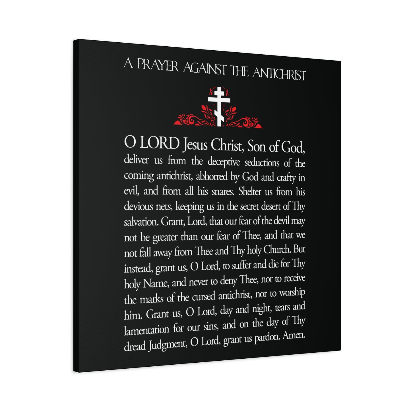 Prayer Against the Antichrist By Elder Anatoly the Younger of Optina | Christ is King | Book of Revelation | Orthodox Christian Wall Art