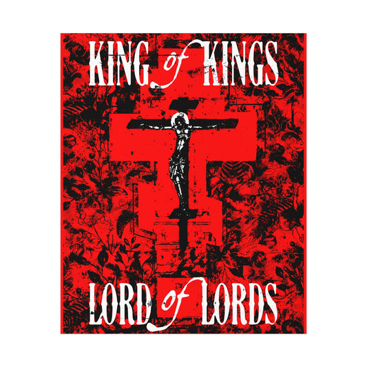 King of Kings, Lord of Lords (Jesus Christ Crucifix IconoGraphic) No. 1 | Orthodox Christian Art Poster