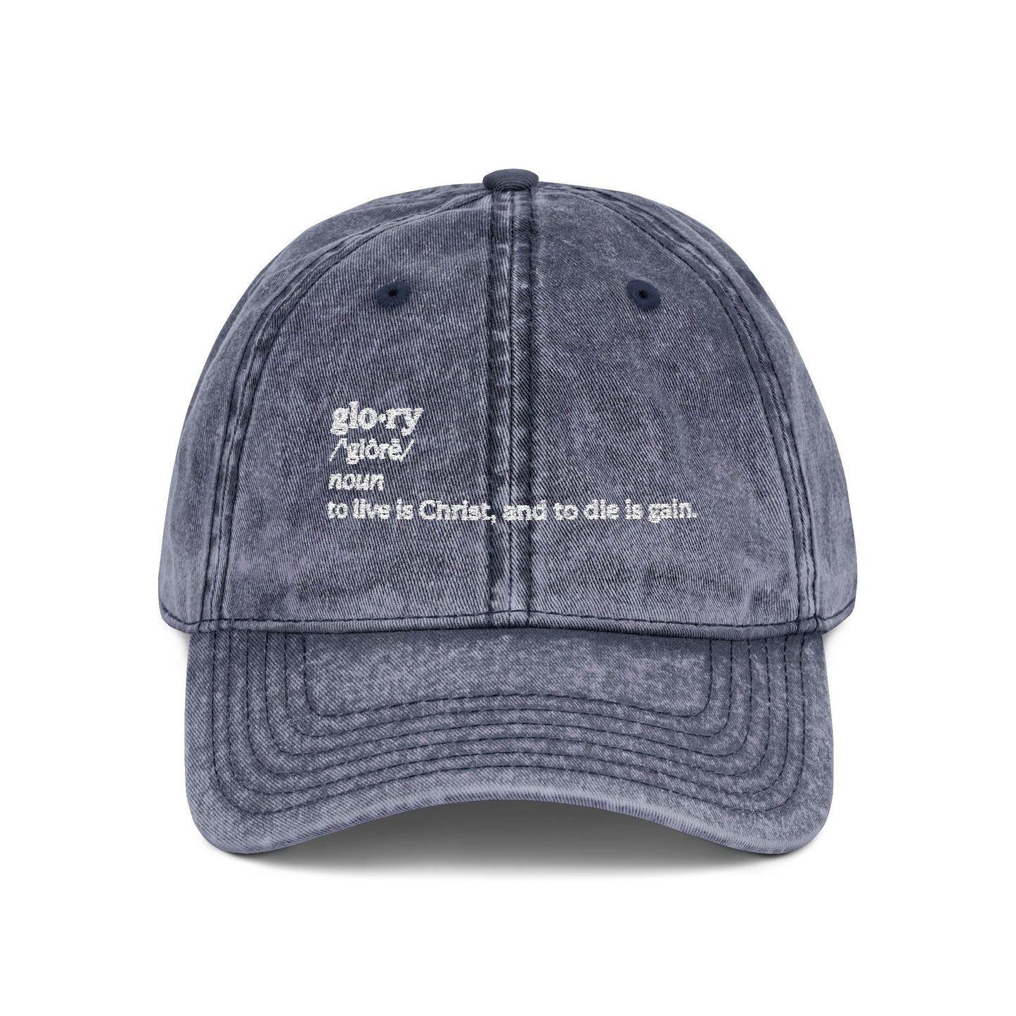 Glory Definition: To Live is Christ, to Die is Gain (Phil 1:21) | Martyrs | Ascetic Christianity | Orthodox Vintage Embroidered Cotton Cap