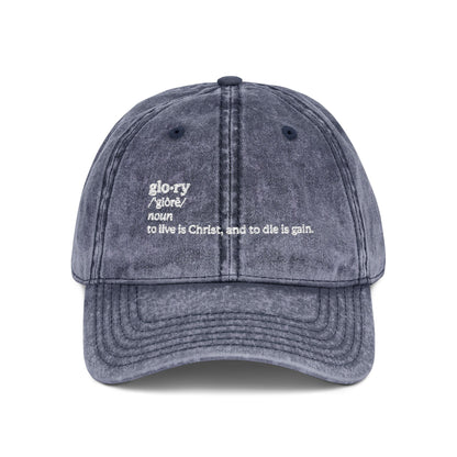 Glory Definition: To Live is Christ, to Die is Gain (Phil 1:21) | Martyrs | Ascetic Christianity | Orthodox Vintage Embroidered Cotton Cap