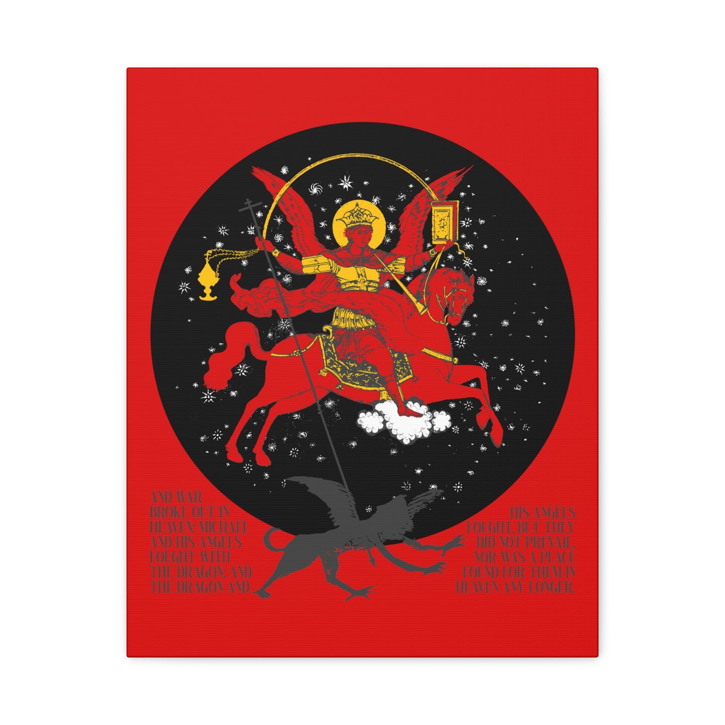 Archangel Michael of the Apocalypse No. 1 | Canvas Icono-Graphic | Orthodox Christian Art