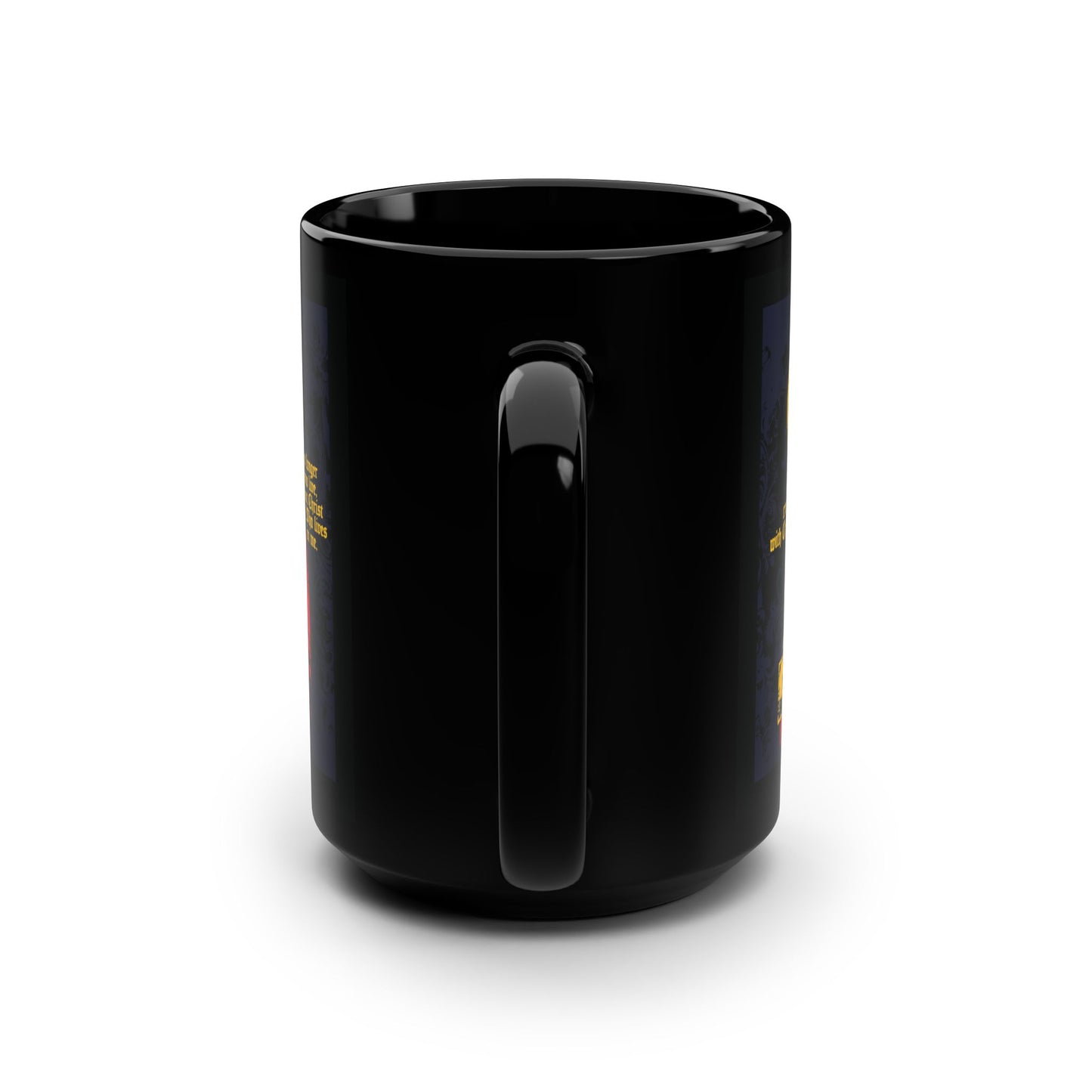St Paul Holding Gospel Iconographic | I am crucified with Christ (Galatians 2:20) | Orthodox Christian Black Mug
