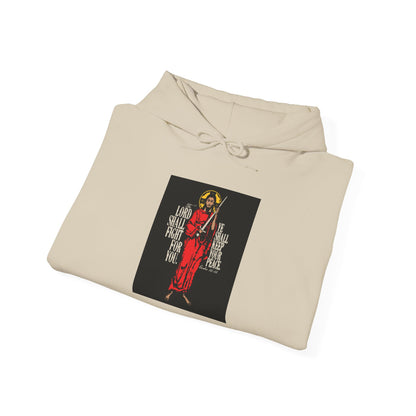 The Lord Shall Fight For You (Exodus 14:14) | Jesus Christ with Sword IconoGraphic | Orthodox Christian Hoodie