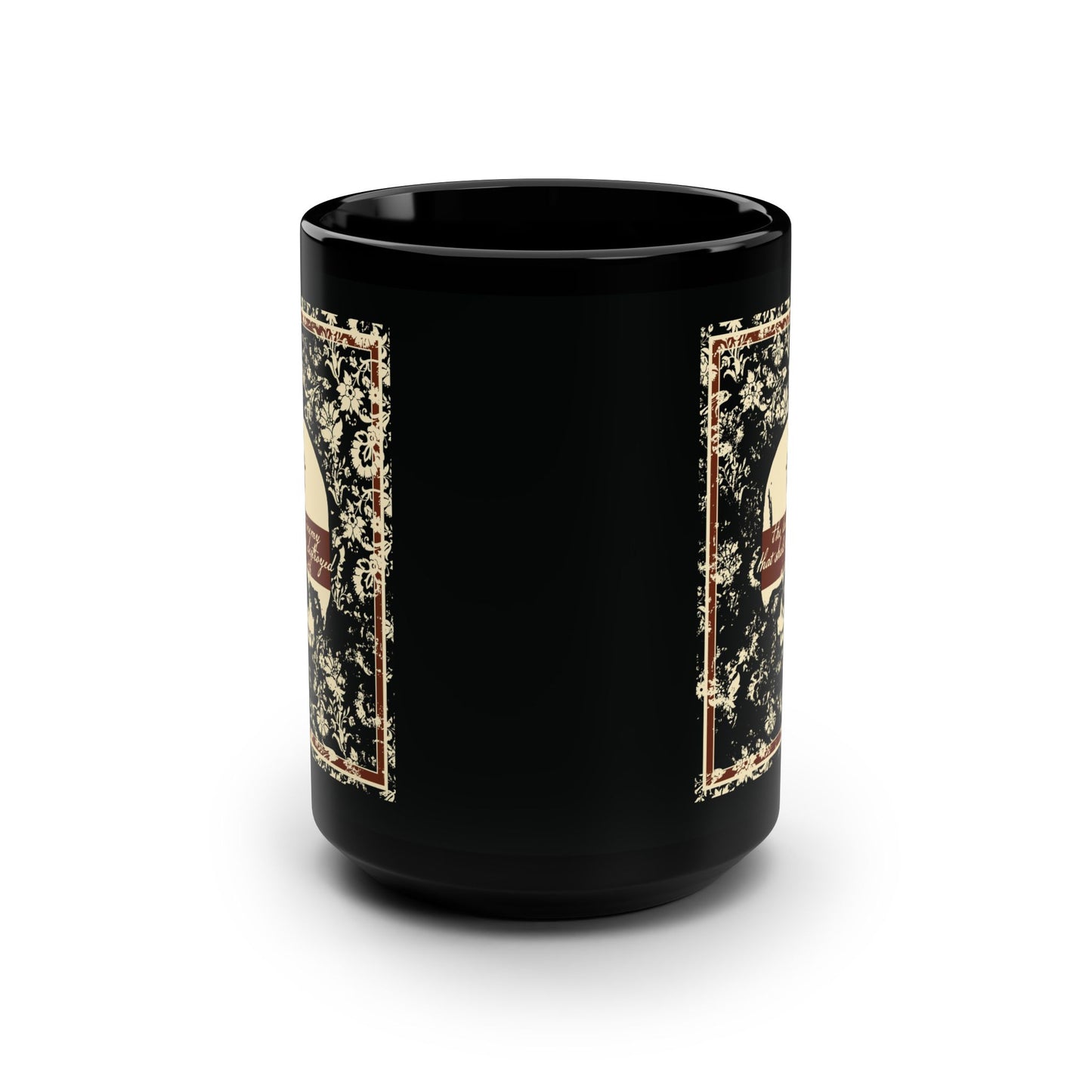 The Last Enemy That Shall Be Destroyed is Death (1 Cor 15:26) | Earthtone Skull and Floral Design | Resurrection | Orthodox Christian 15oz Black Mug