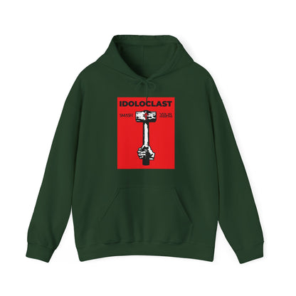 Idoloclast Idol-Smasher | Jesus NIKA Fist w/ Sledgehammer on Red Background | Smash Your Passions | Orthodox Christian Hoodie / Hooded Sweatshirt