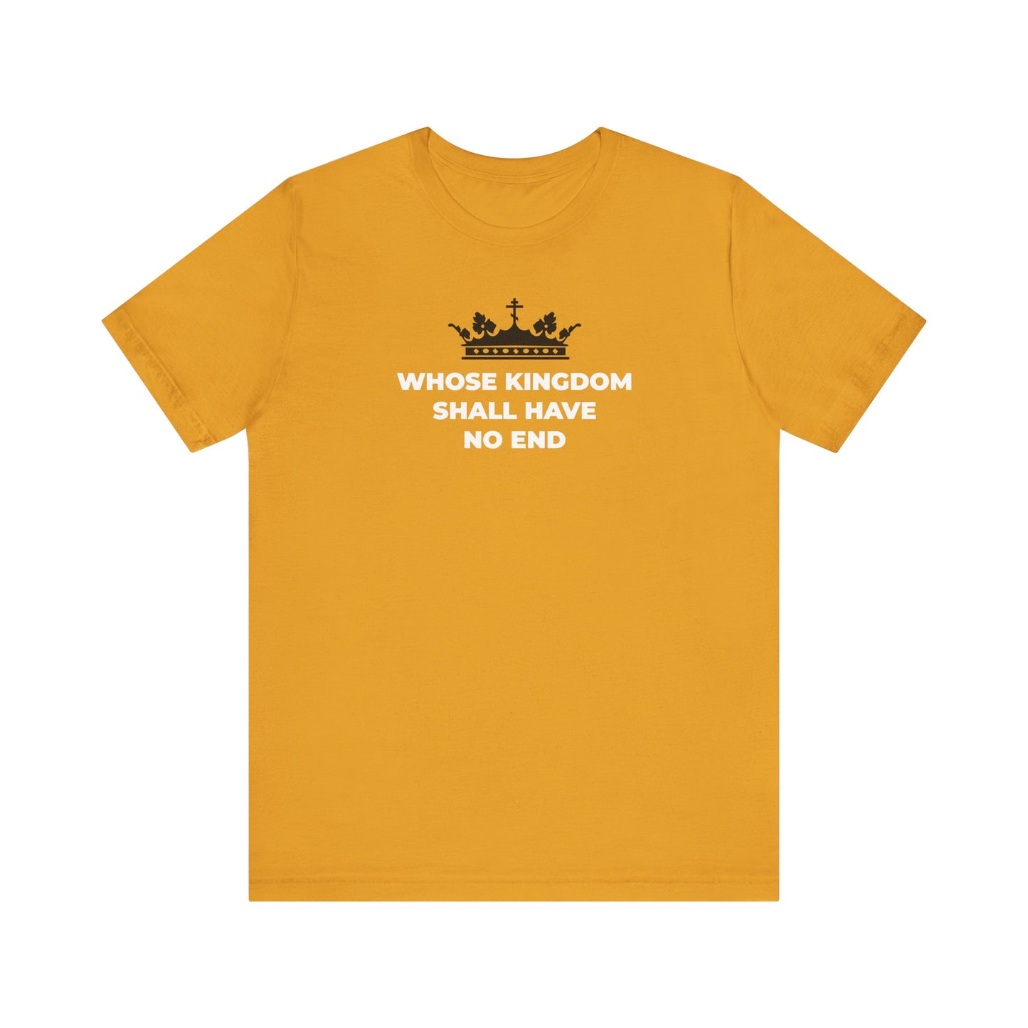 Whose Kingdom Shall Have No End | Nicene Creed | Red Orthodox Cross Crown | Christian Eschatology | Lightweight Cotton Unisex Tee