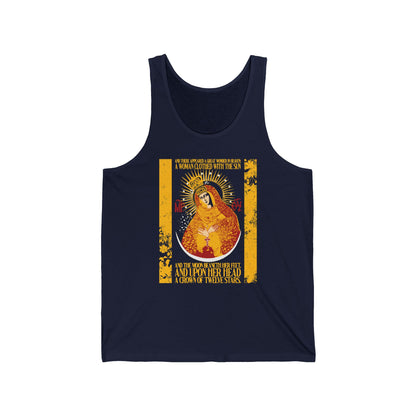 Our Lady the Gate of Dawn (Woman of the Apocalypse - Revelation 12:1) No. 2 | Orthodox Christian Jersey Tank Top / Sleeveless Shirt