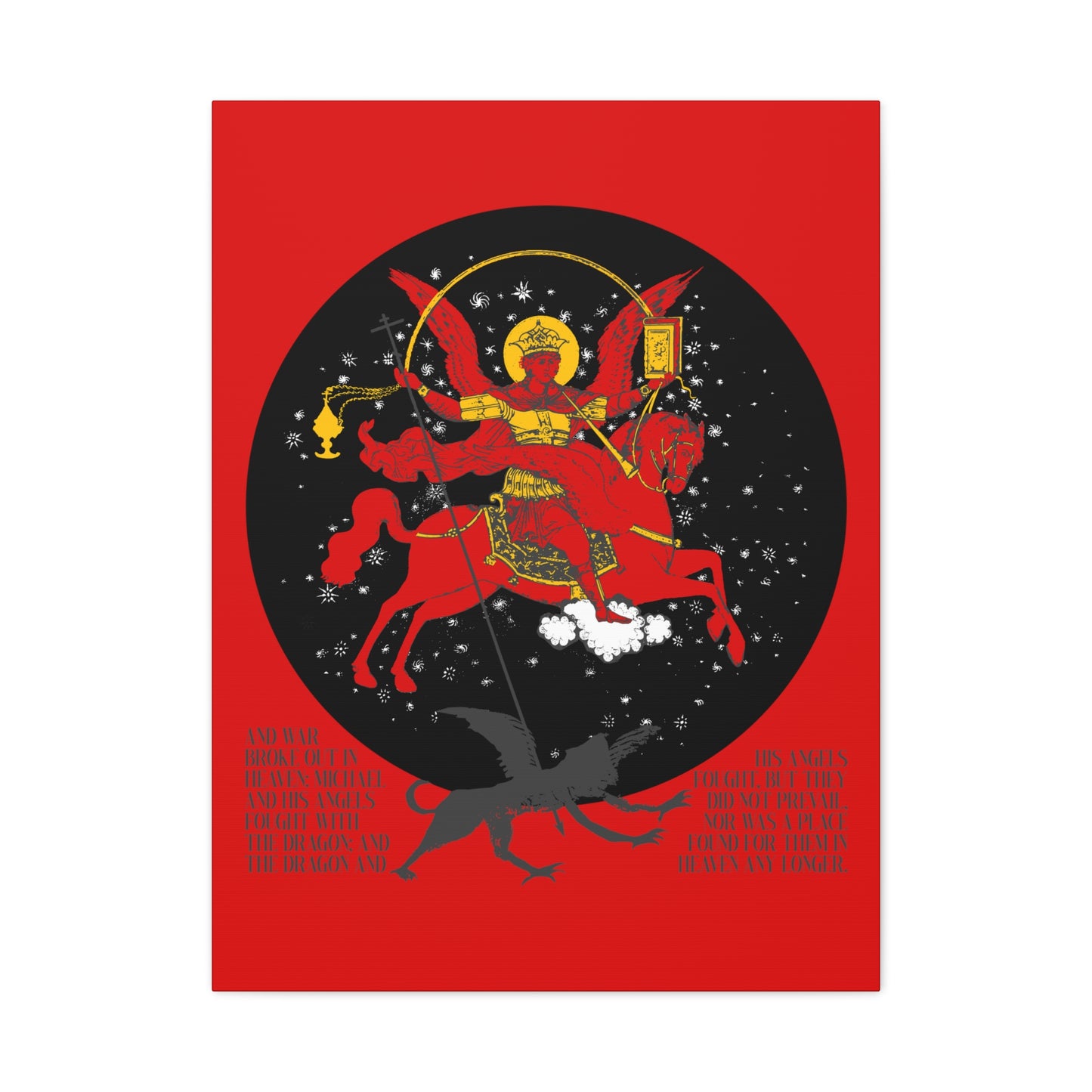 Archangel Michael of the Apocalypse No. 1 | Canvas Icono-Graphic | Orthodox Christian Art