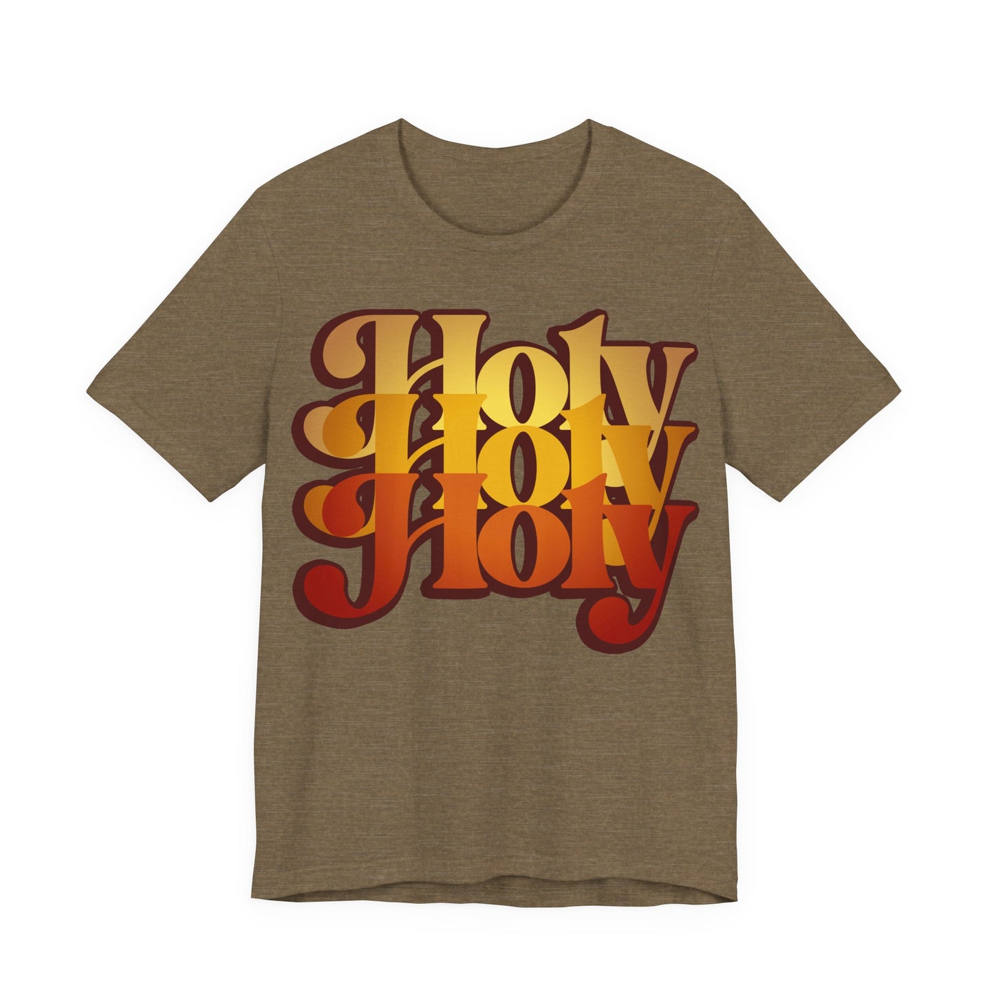 Holy Holy Holy Trisagion Liturgical Prayer 70s Style Orthodox T-Shirt | Orthodox Christian Cotton Unisex T-Shirt