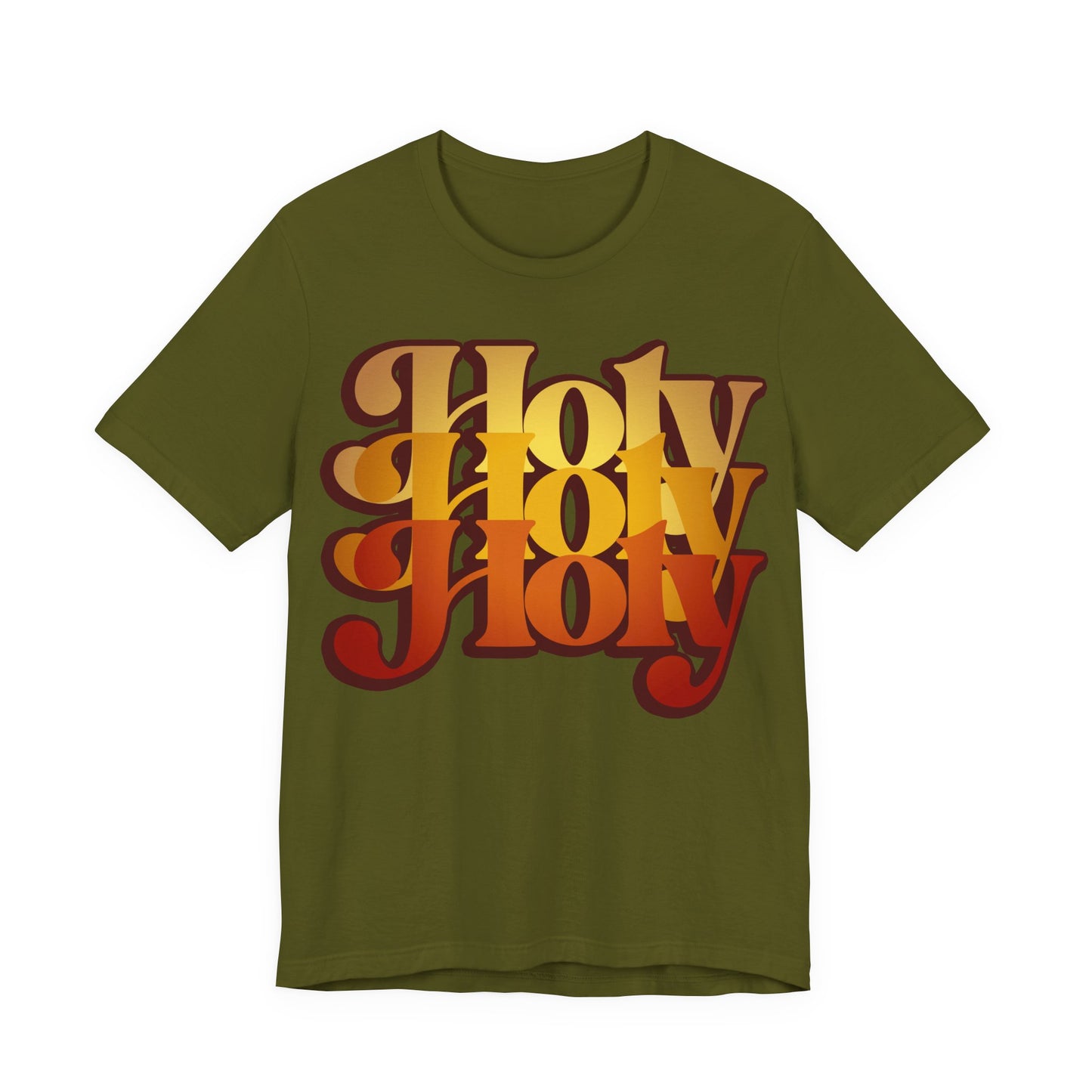 Holy Holy Holy Trisagion Liturgical Prayer 70s Style Orthodox T-Shirt | Orthodox Christian Cotton Unisex T-Shirt