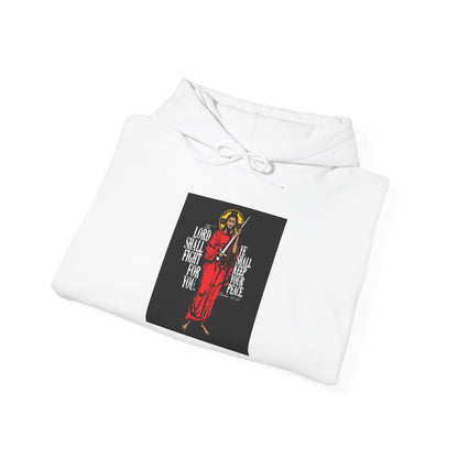 The Lord Shall Fight For You (Exodus 14:14) | Jesus Christ with Sword IconoGraphic | Orthodox Christian Hoodie