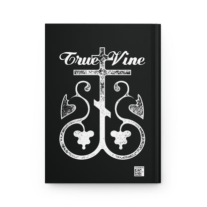 I Am the True Vine (John 15, Ezekiel 15) | Orthodox Cross with Grape Vine | Photocopy Effect | Orthodox Christian Hardcover Journal