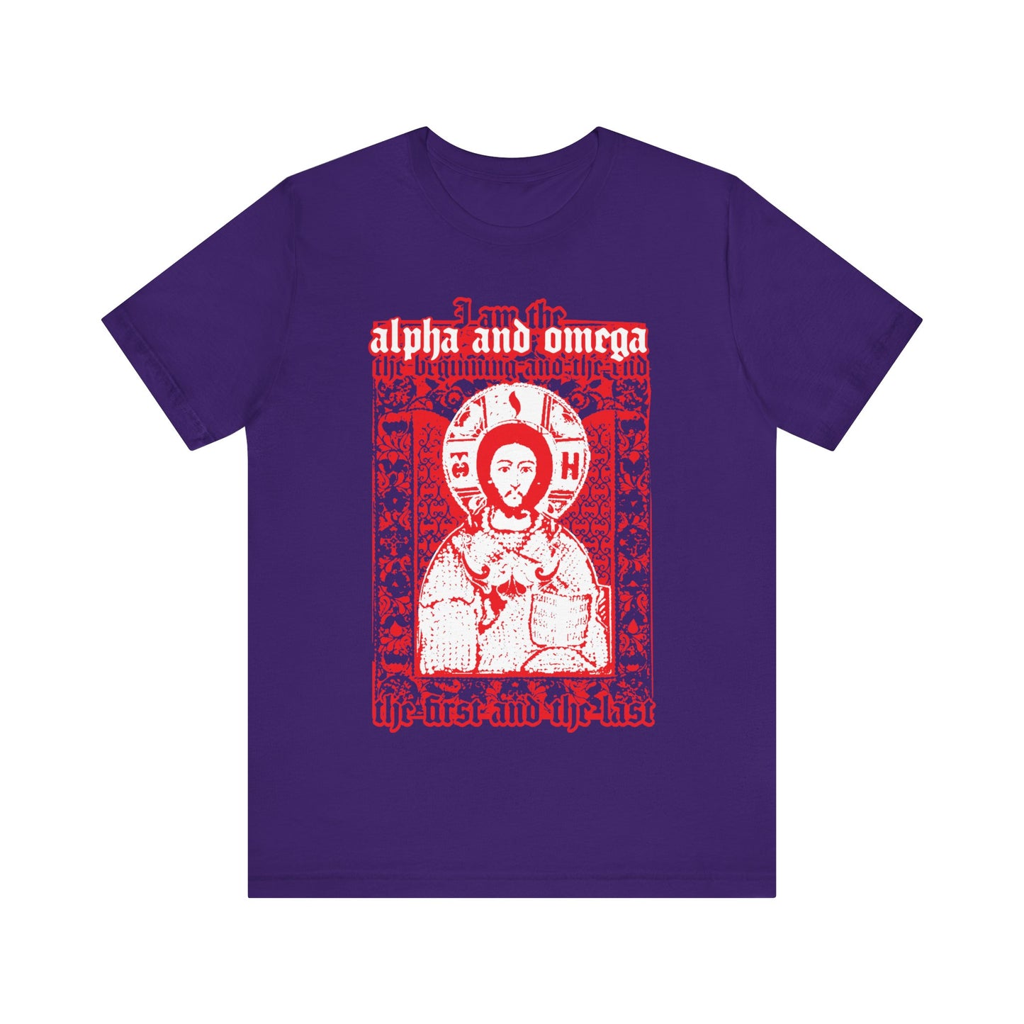 Christ Pantocrator IconoGraphik No. 2 (Alpha and Omega) | Orthodox Christian T-Shirt