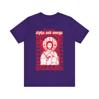 Christ Pantocrator IconoGraphik No. 2 (Alpha and Omega) | Orthodox Christian T-Shirt