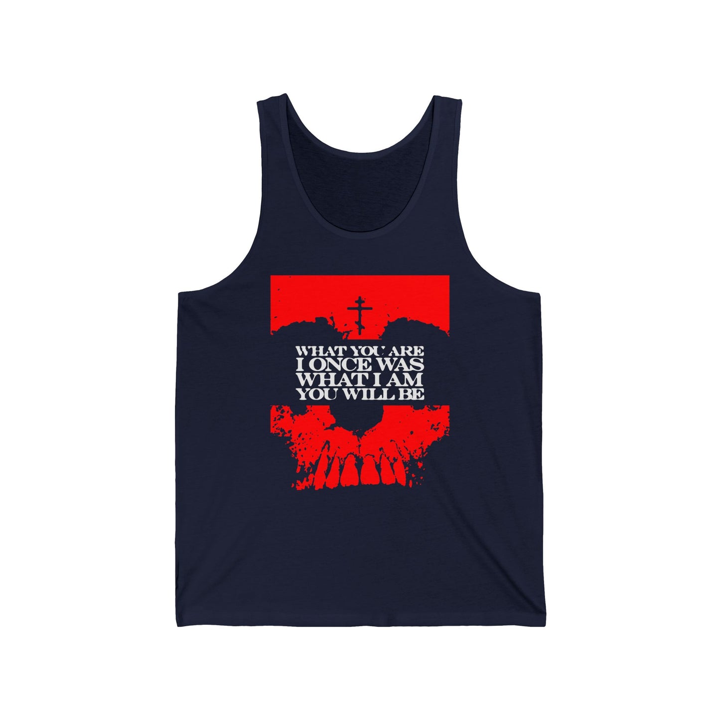 What You Are, I Once Was. What I Am, You Will Be | Memento Mori | Red Skull Remembrance of Death | Orthodox Christian Jersey Tank Top