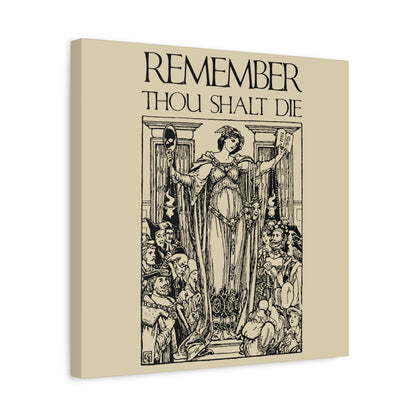 Remember You Will Die Shakespearean Design | Memento Mori | Classic Woodcut Illustration Aesthetic | Christian Wall Art