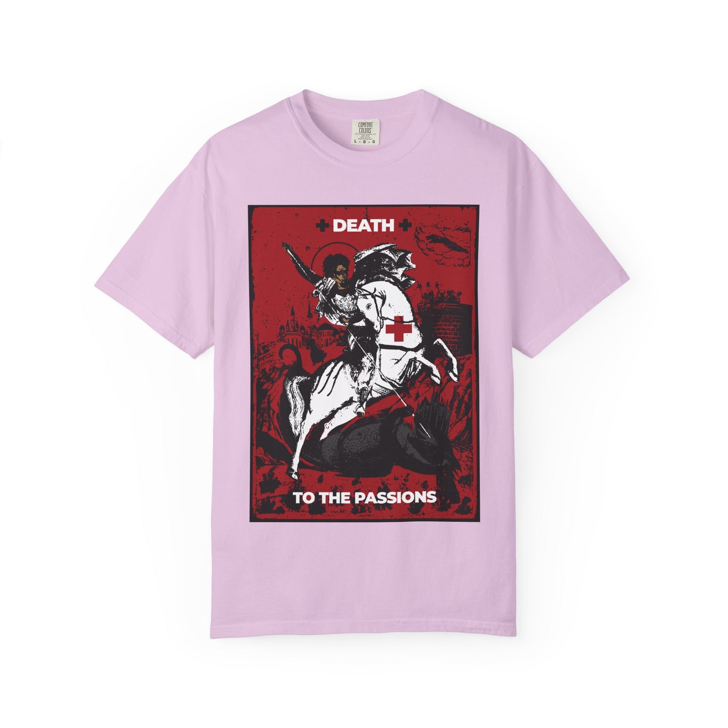 St George Slaying the Dragon | Death to the Passions | Unseen Warfare | Ascetic Orthodox Christianity | Heavyweight Cotton Unisex T-Shirt