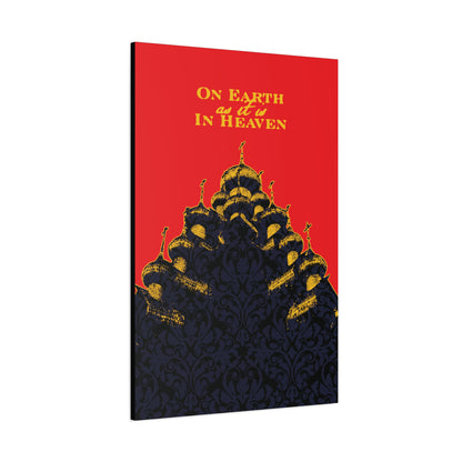 The Church: On Earth As It Is In Heaven | Lord's Prayer | Ancient Russian Wooden Church Design | Orthodox Christian Canvas Art