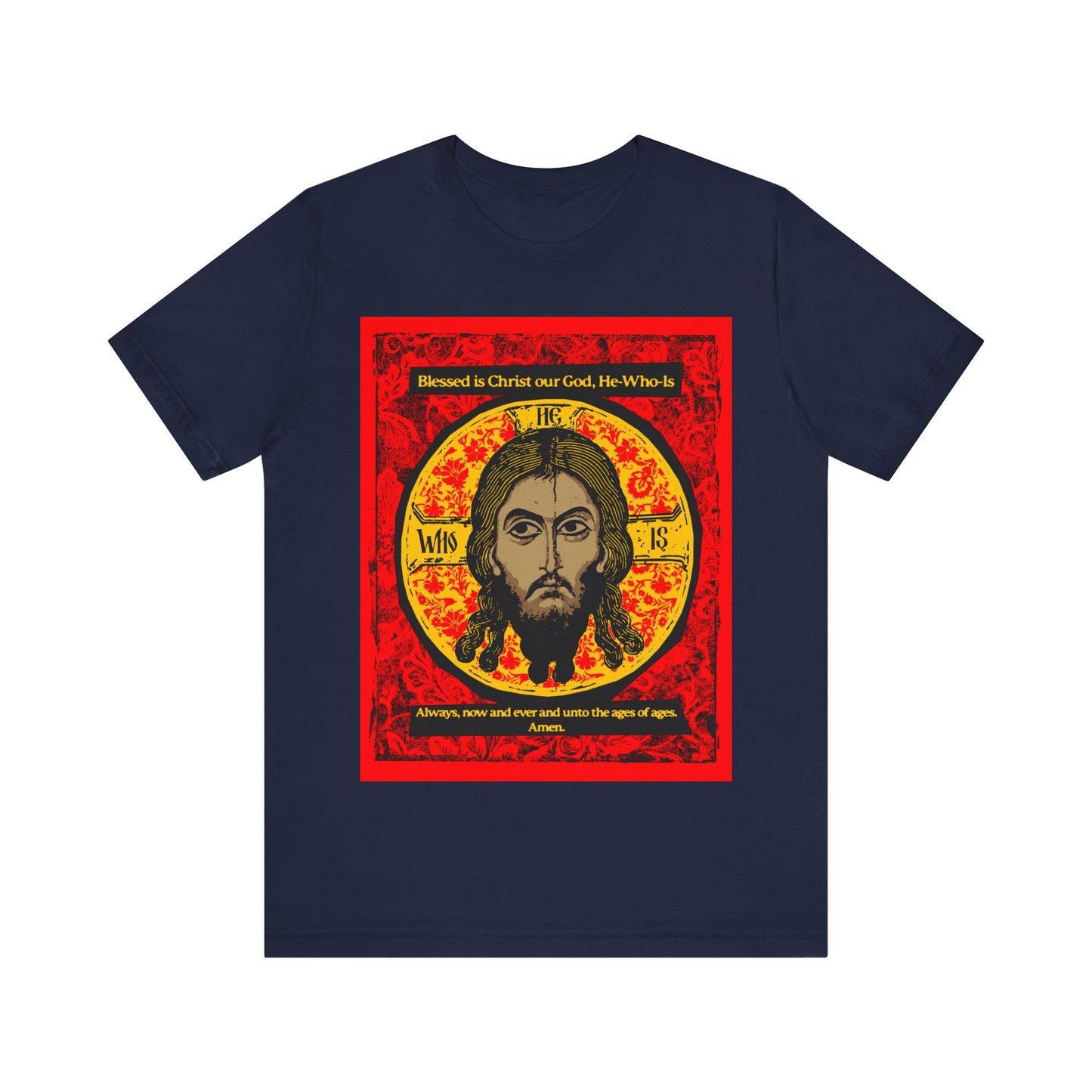 Icon Made-Without-hands (Mandylion/Image of Edessa) IconoGraphic No. 1 | Orthodox Christian T-Shirt