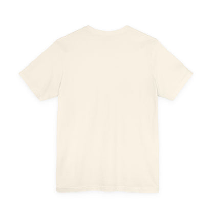 A plain white short-sleeve “Those Who Mourn Over Their Sins” unisex tee, shown from the back against a clean white background—offering a simple canvas that echoes the gentle quiet of St John Climacus’s reflections on mourning and the soul’s tenderness, inspired by Orthodox Christian tradition.