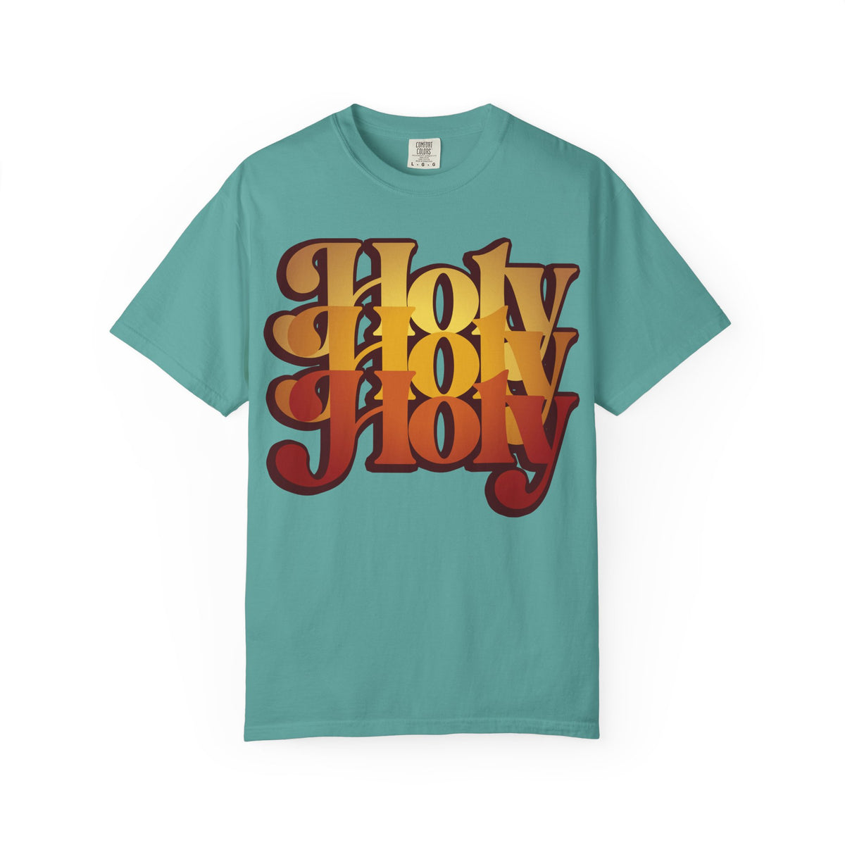 Holy Holy Holy Trisagion Liturgical Prayer 70s Style | Cherubim & Seraphim Prayer | Isaiah 6 | Orthodox Heavyweight Cotton Unisex Tee