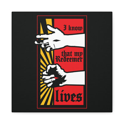 I Know That My Redeemer Lives (Job 19:25) | Comic Book Style Design | Resurrected Jesus Fist with Divine Power | Orthodox Christian Wall Art