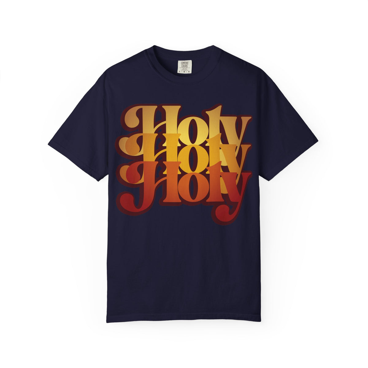 Holy Holy Holy Trisagion Liturgical Prayer 70s Style | Cherubim & Seraphim Prayer | Isaiah 6 | Orthodox Heavyweight Cotton Unisex Tee