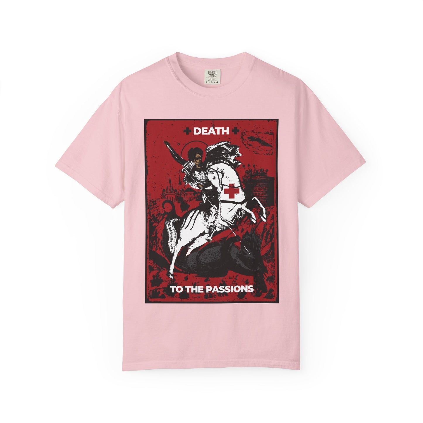 St George Slaying the Dragon | Death to the Passions | Unseen Warfare | Ascetic Orthodox Christianity | Heavyweight Cotton Unisex T-Shirt