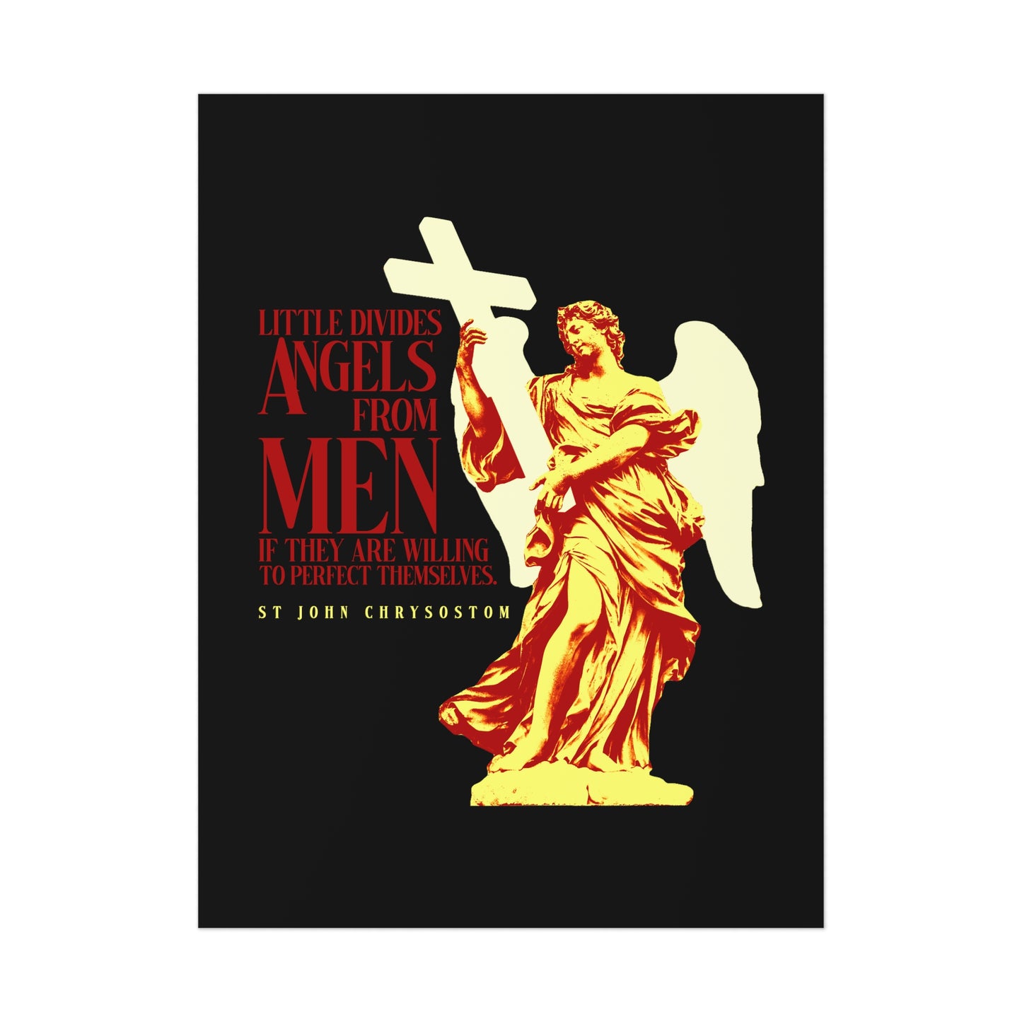 Little Divides Angels from Men No. 1 | Orthodox Christian Art Poster