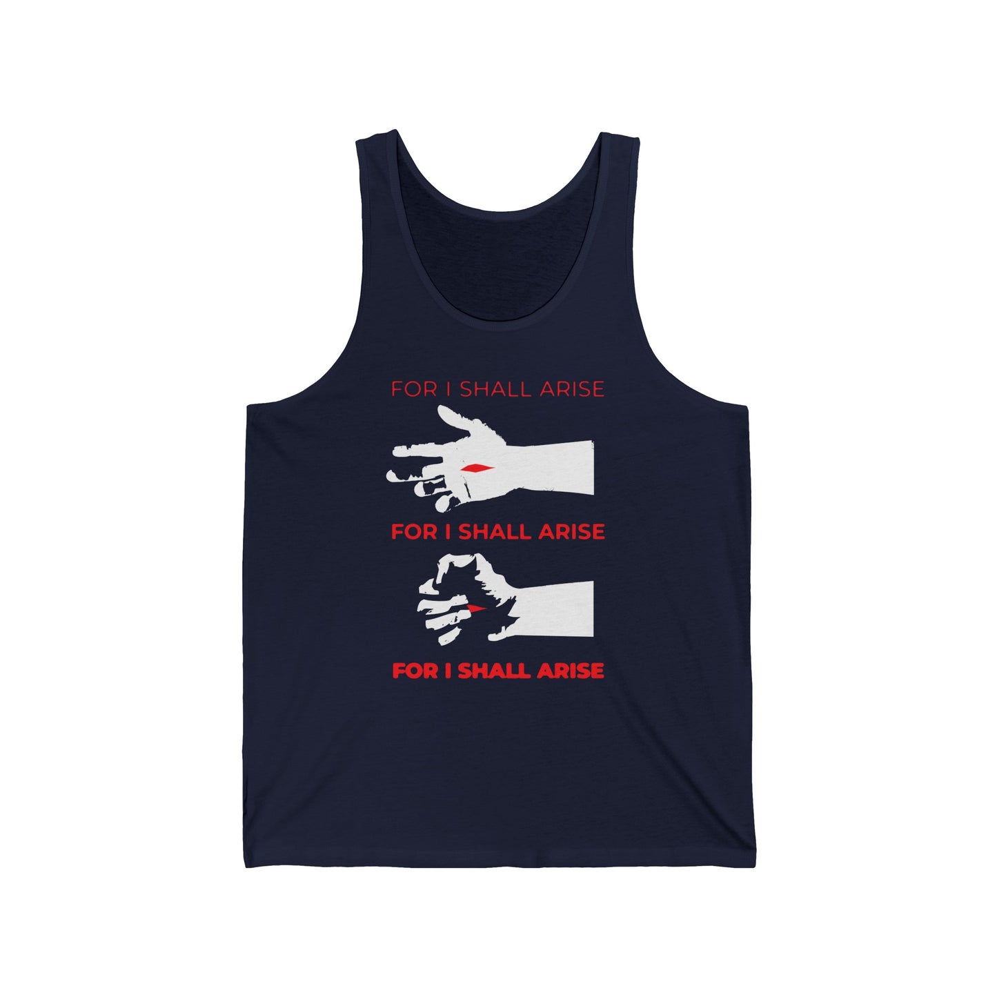 For I Shall Arise (Canon of Holy Saturday) No. 1 | Orthodox Christian Jersey Tank Top / Sleeveless Shirt