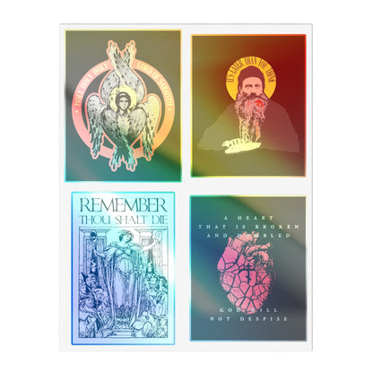 Bestseller Orthodox Sticker Mix No. 4: religious sticker designs, stained glass, heart, cross, and text motifs.
