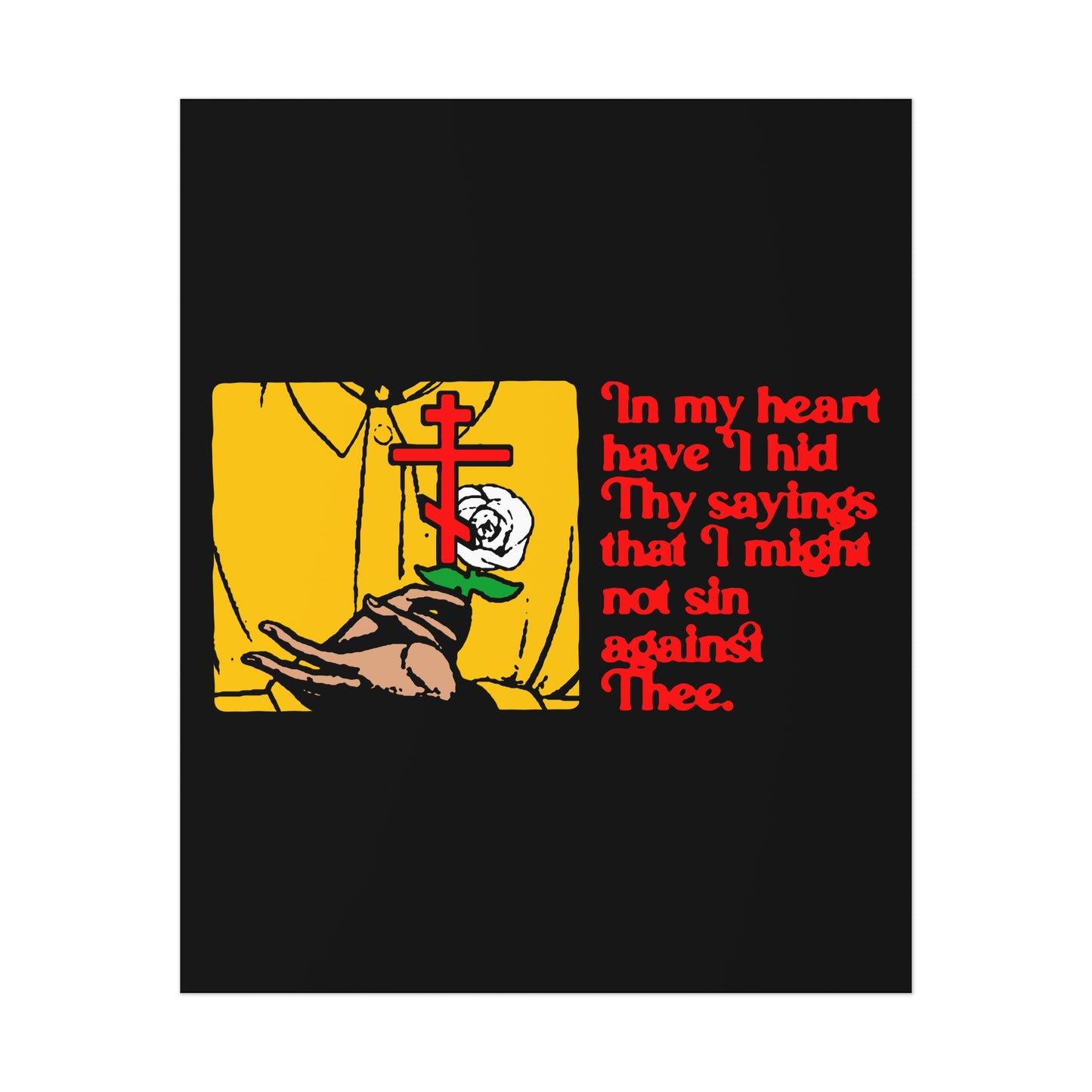 In My Heart Have I Hid Thy Sayings (Psalm 117/118) 1 | Orthodox Christian Art Poster